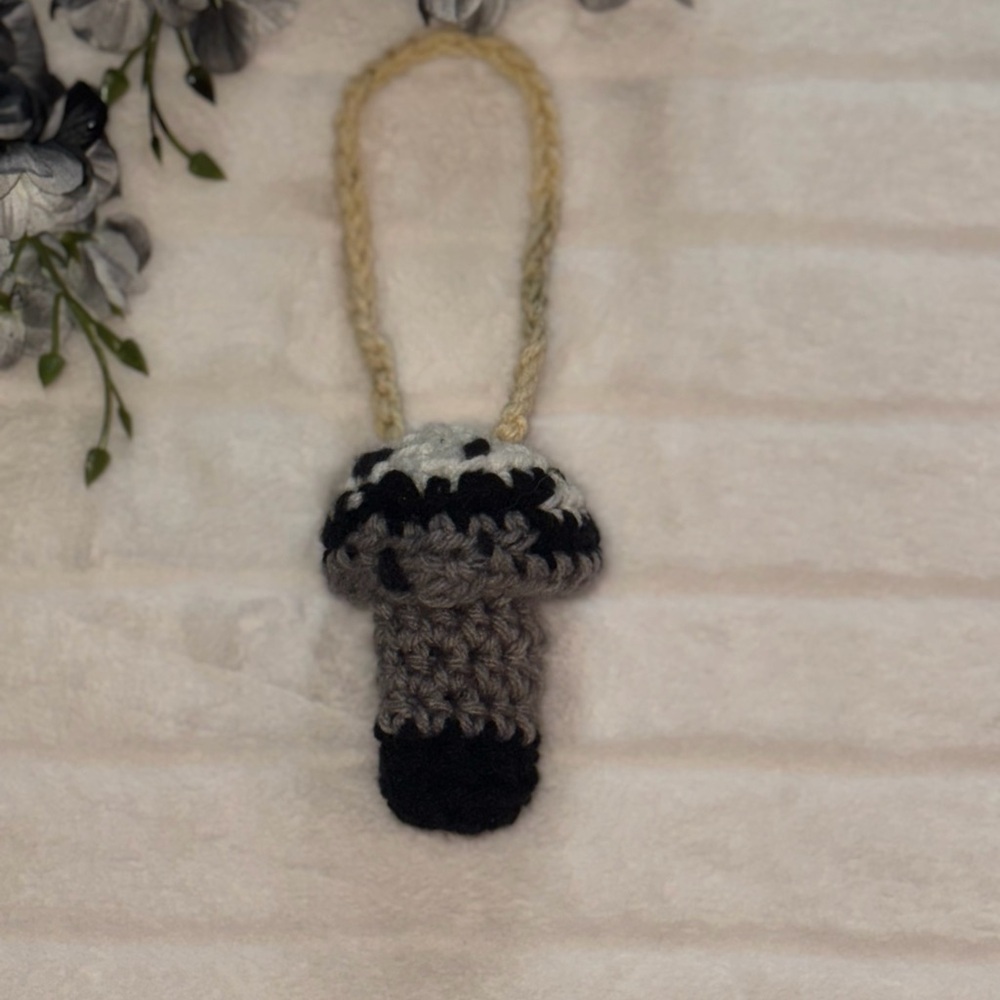 Multicolor Crochet Mushroom Lip Balm Holder